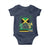 Jamaican Travel Baby Onesie Straight Trippin Jamaica Vacation Retro - Wonder Print Shop