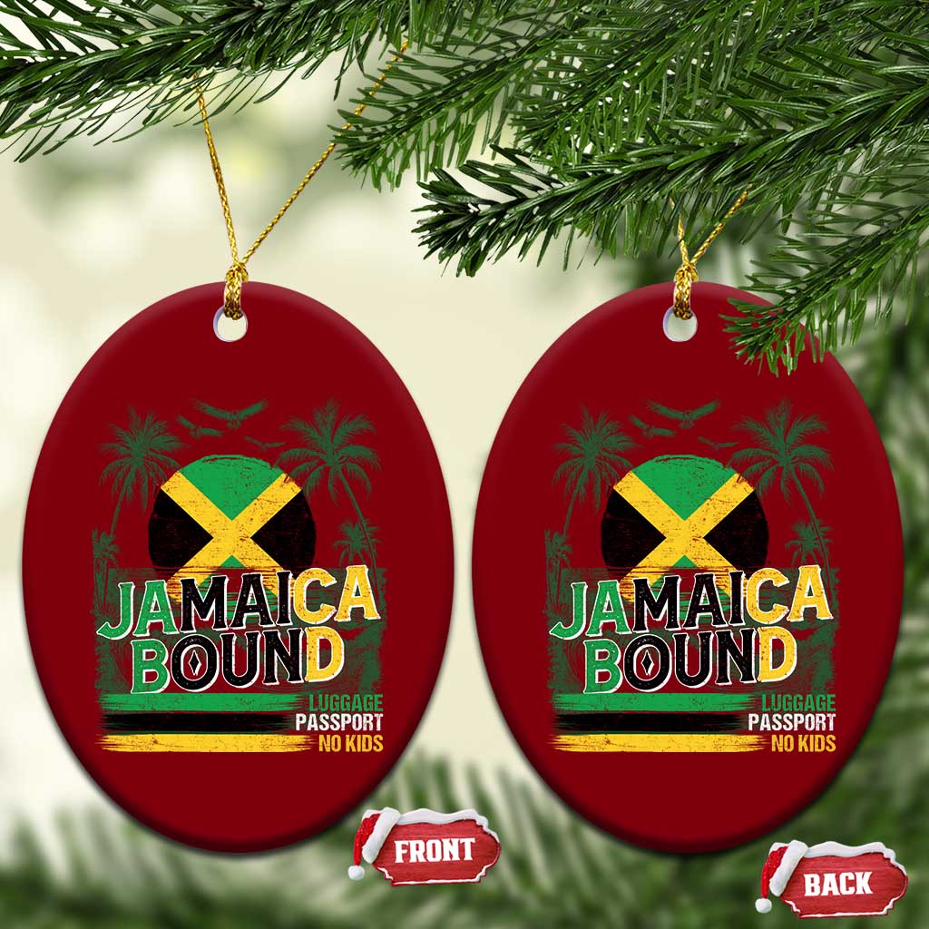 Jamaican Travel Ceramic Ornament Straight Trippin Jamaica Vacation Retro - Wonder Print Shop