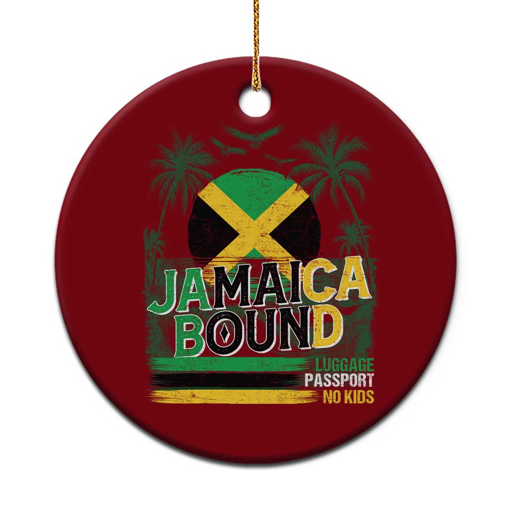 Jamaican Travel Ceramic Ornament Straight Trippin Jamaica Vacation Retro - Wonder Print Shop