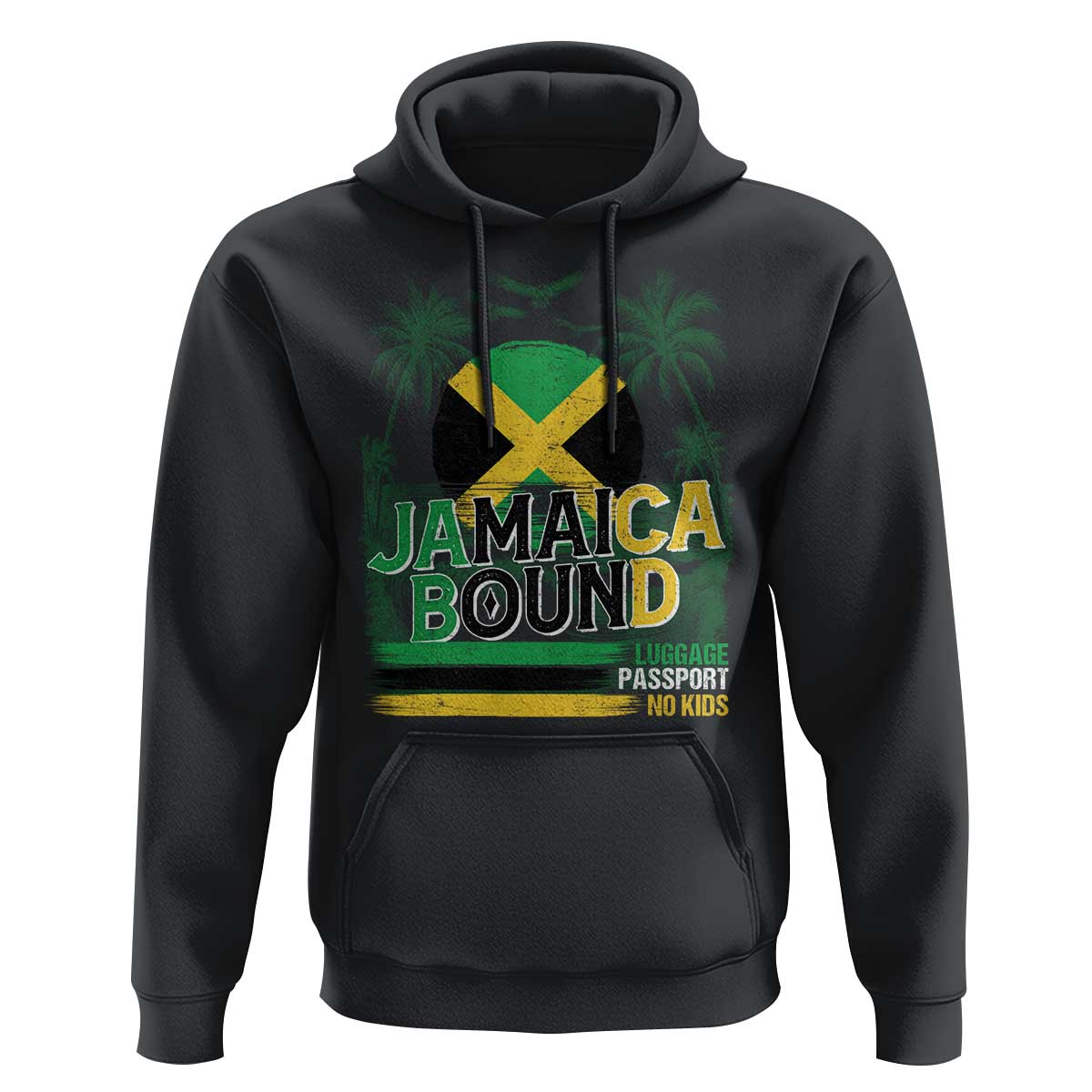 Jamaican Travel Hoodie Straight Trippin Jamaica Vacation Retro - Wonder Print Shop