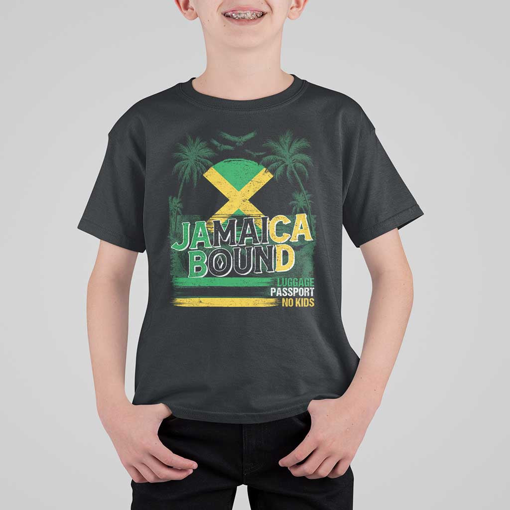 Jamaican Travel T Shirt For Kid Straight Trippin Jamaica Vacation Retro - Wonder Print Shop