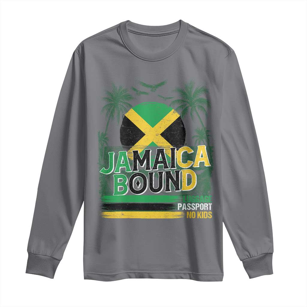 Jamaican Travel Long Sleeve Shirt Straight Trippin Jamaica Vacation Retro - Wonder Print Shop