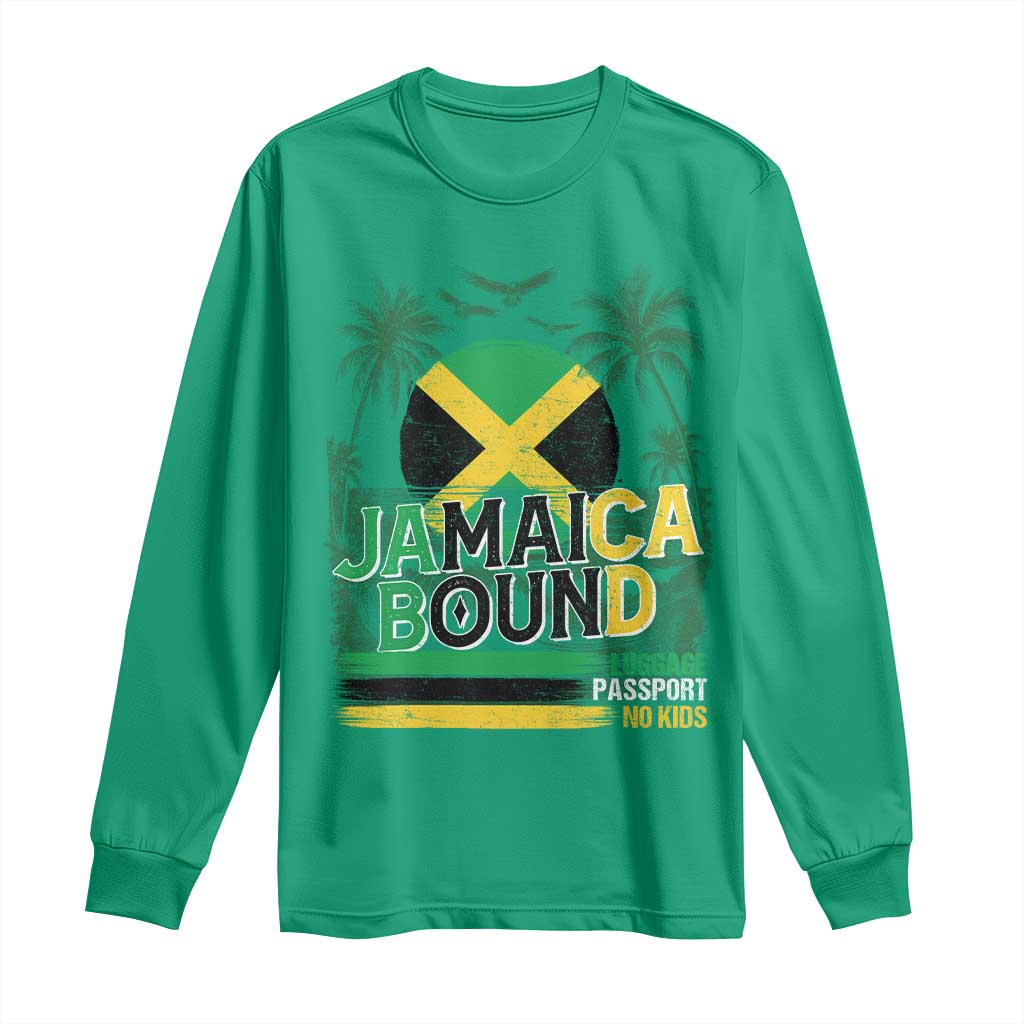 Jamaican Travel Long Sleeve Shirt Straight Trippin Jamaica Vacation Retro - Wonder Print Shop