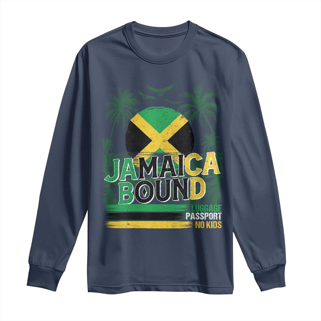 Jamaican Travel Long Sleeve Shirt Straight Trippin Jamaica Vacation Retro - Wonder Print Shop