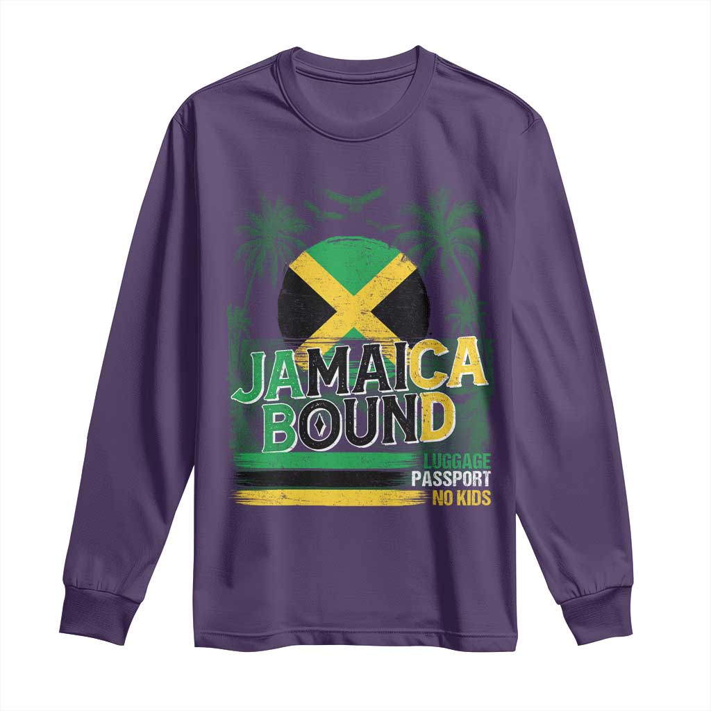 Jamaican Travel Long Sleeve Shirt Straight Trippin Jamaica Vacation Retro - Wonder Print Shop