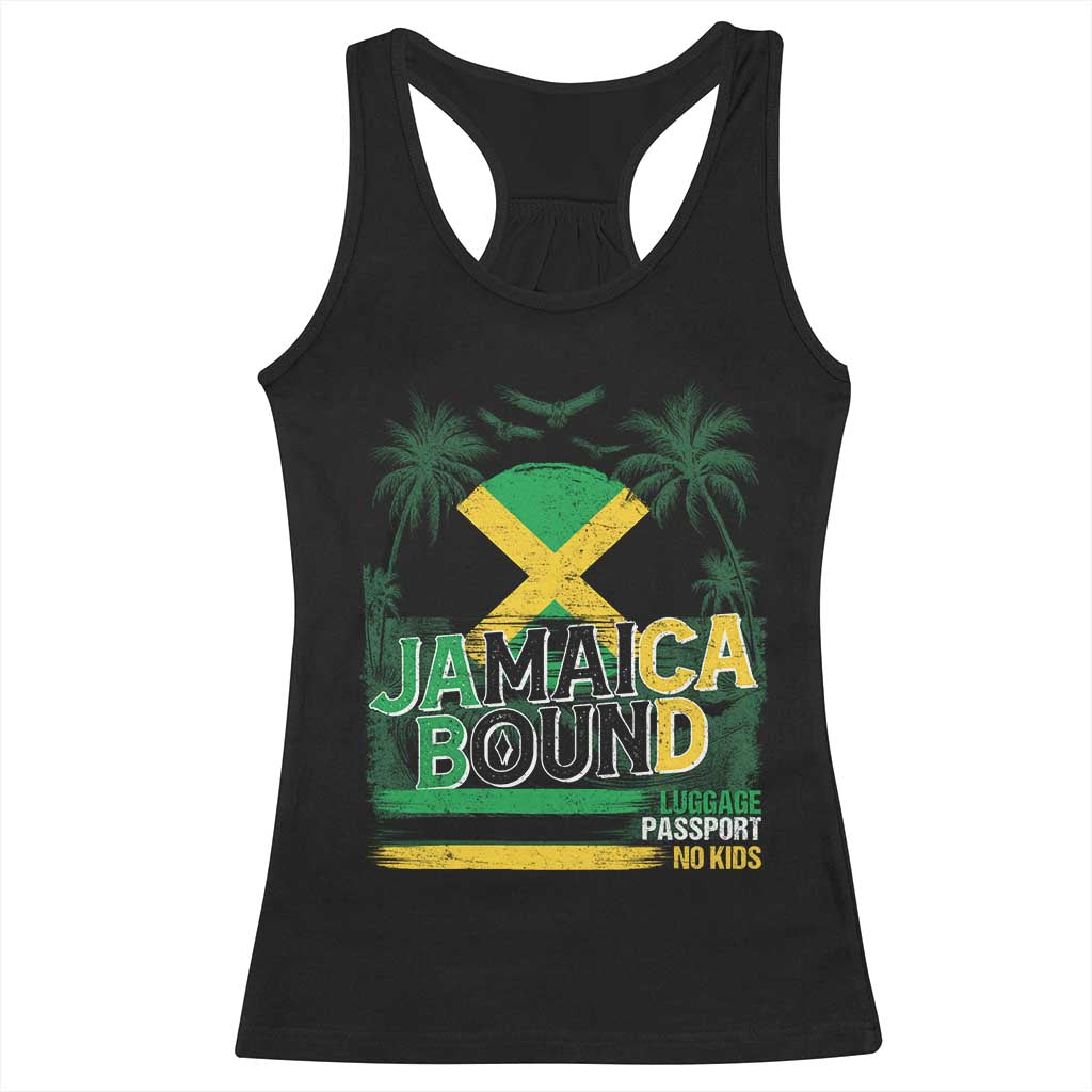 Jamaican Travel Racerback Tank Top Straight Trippin Jamaica Vacation Retro - Wonder Print Shop