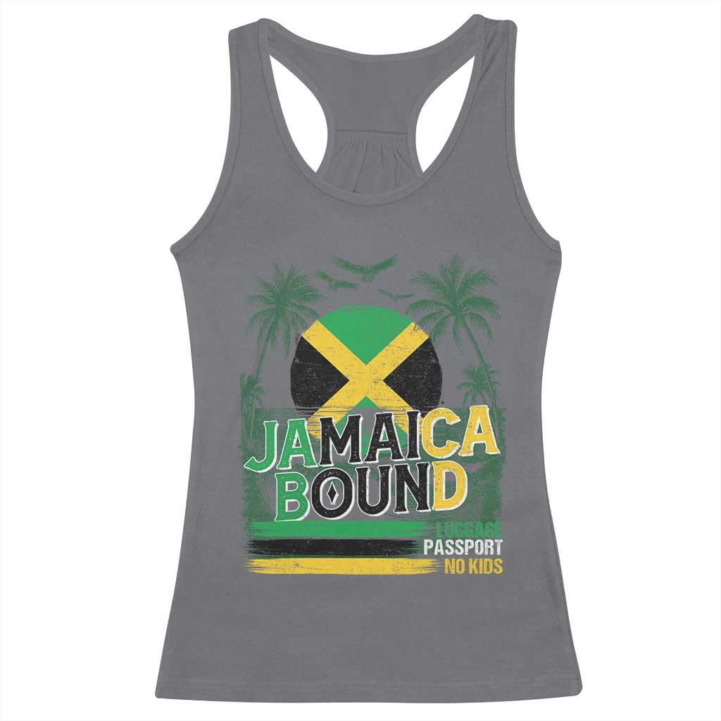 Jamaican Travel Racerback Tank Top Straight Trippin Jamaica Vacation Retro - Wonder Print Shop