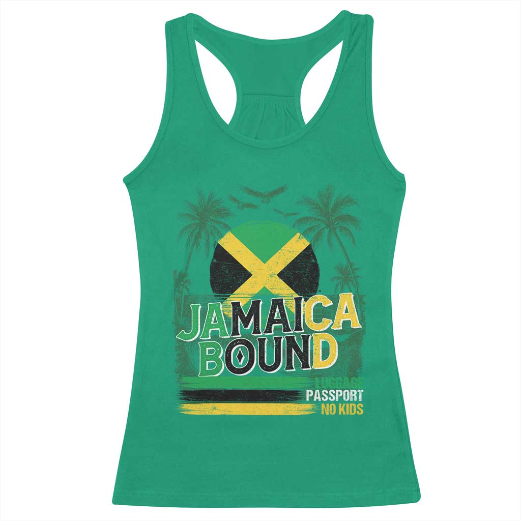 Jamaican Travel Racerback Tank Top Straight Trippin Jamaica Vacation Retro - Wonder Print Shop
