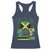 Jamaican Travel Racerback Tank Top Straight Trippin Jamaica Vacation Retro - Wonder Print Shop