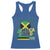 Jamaican Travel Racerback Tank Top Straight Trippin Jamaica Vacation Retro - Wonder Print Shop