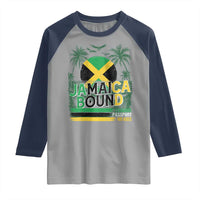 Jamaican Travel Raglan Shirt Straight Trippin Jamaica Vacation Retro - Wonder Print Shop