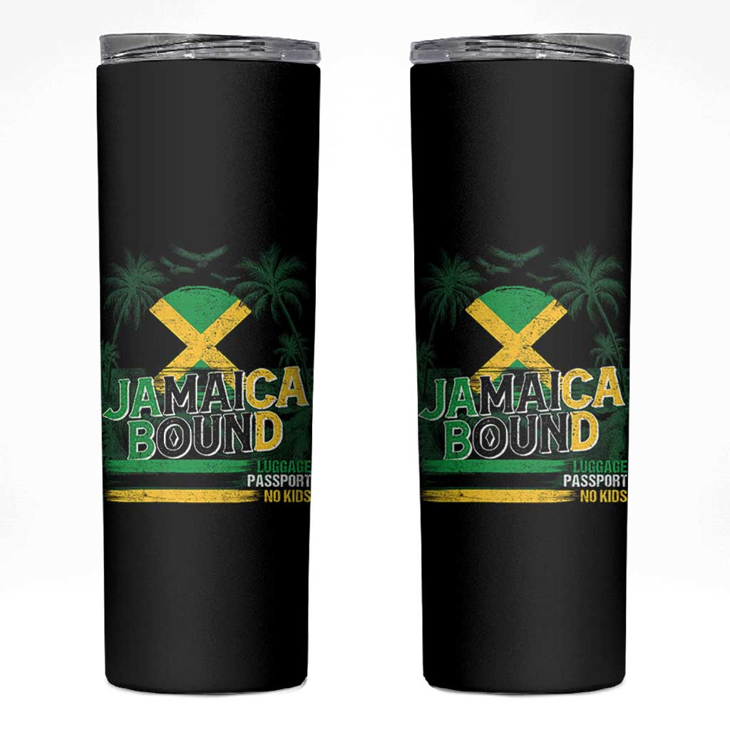 Jamaican Travel Skinny Tumbler Straight Trippin Jamaica Vacation Retro - Wonder Print Shop