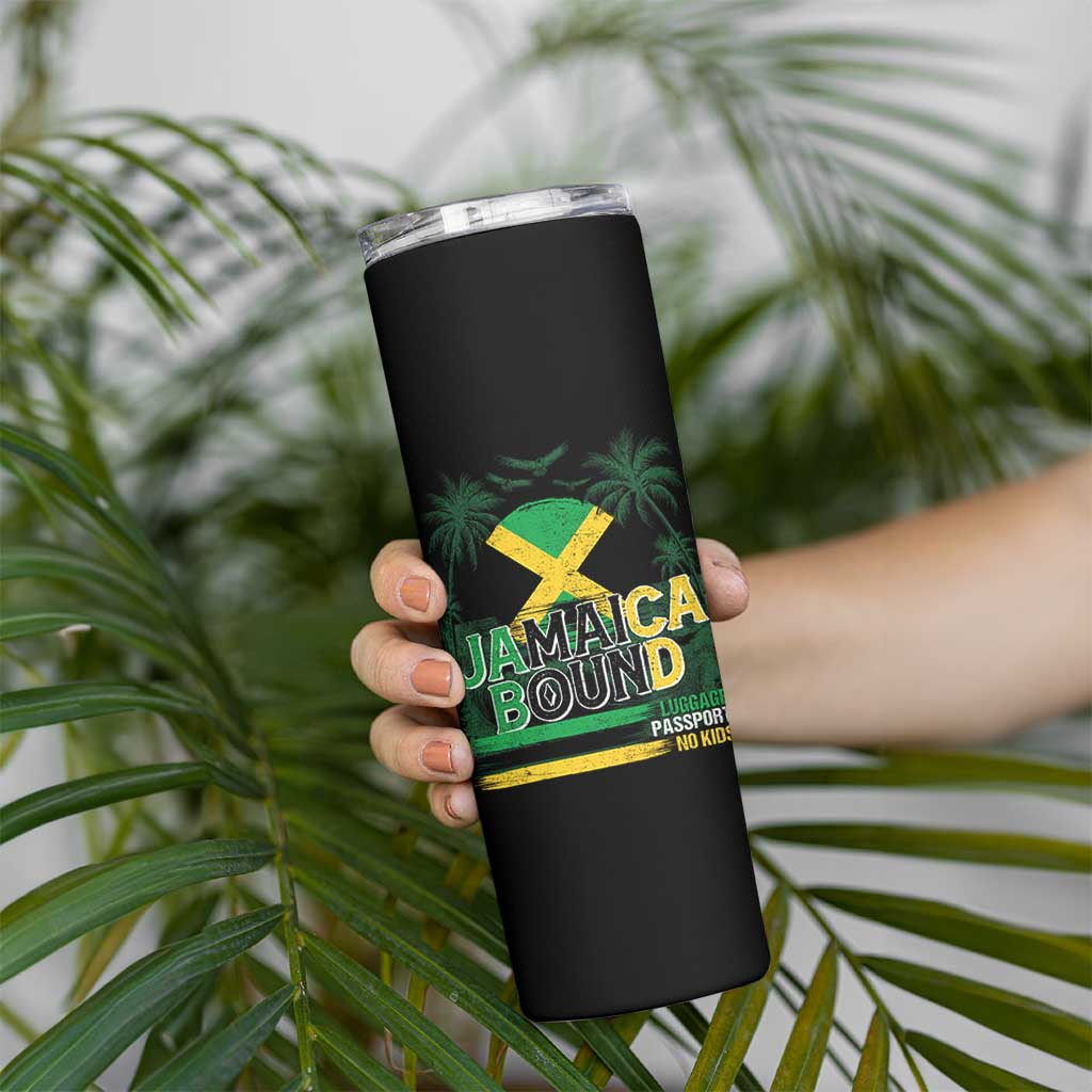 Jamaican Travel Skinny Tumbler Straight Trippin Jamaica Vacation Retro - Wonder Print Shop