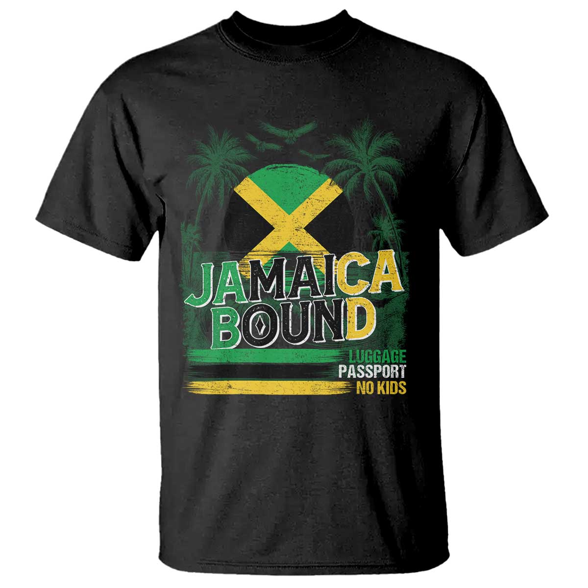 Jamaican Travel T Shirt Straight Trippin Jamaica Vacation Retro - Wonder Print Shop