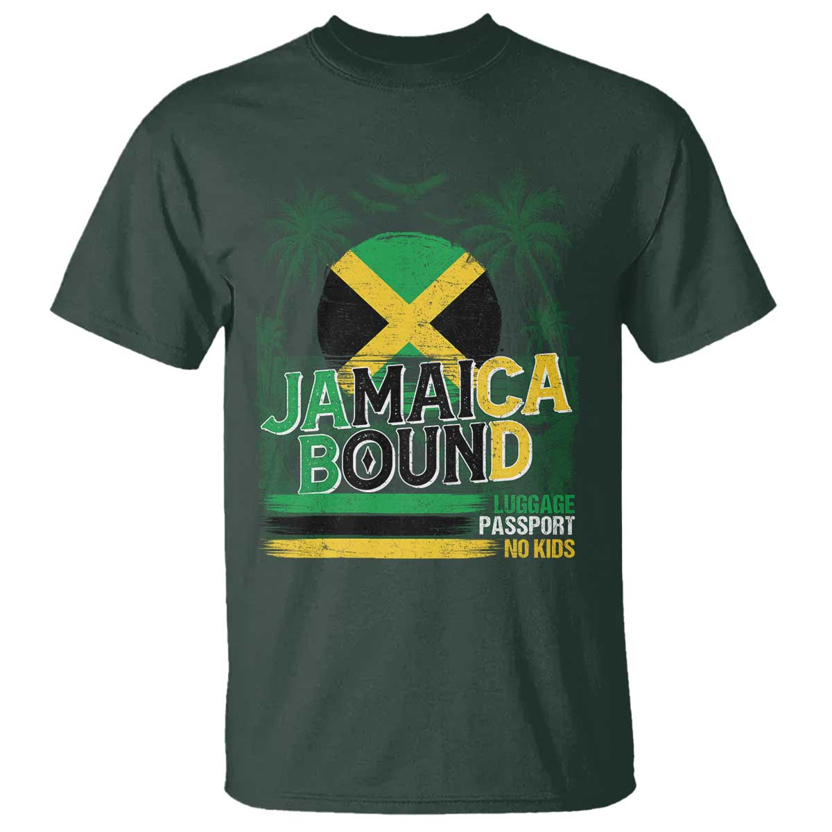 Jamaican Travel T Shirt Straight Trippin Jamaica Vacation Retro - Wonder Print Shop