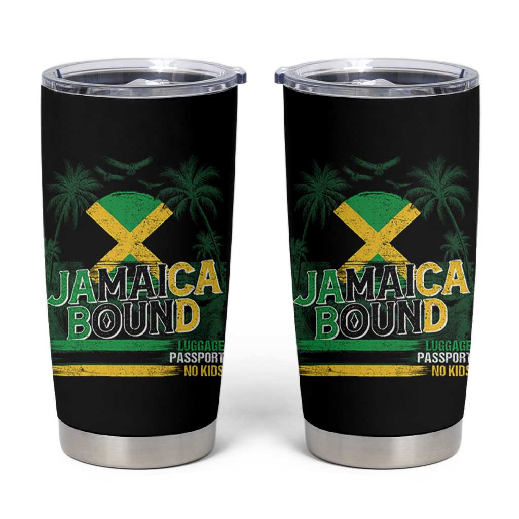 Jamaican Travel Tumbler Cup Straight Trippin Jamaica Vacation Retro - Wonder Print Shop