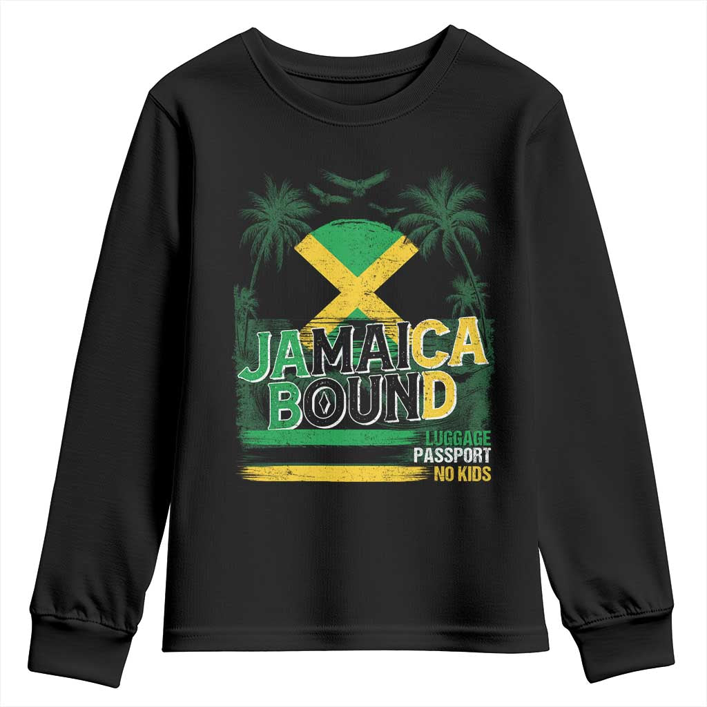 Jamaican Travel Youth Sweatshirt Straight Trippin Jamaica Vacation Retro - Wonder Print Shop