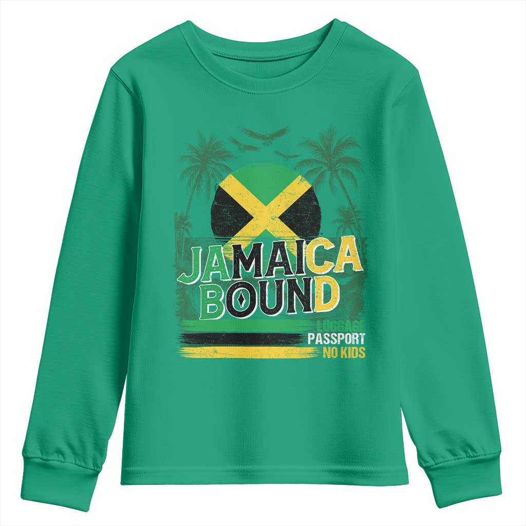 Jamaican Travel Youth Sweatshirt Straight Trippin Jamaica Vacation Retro - Wonder Print Shop