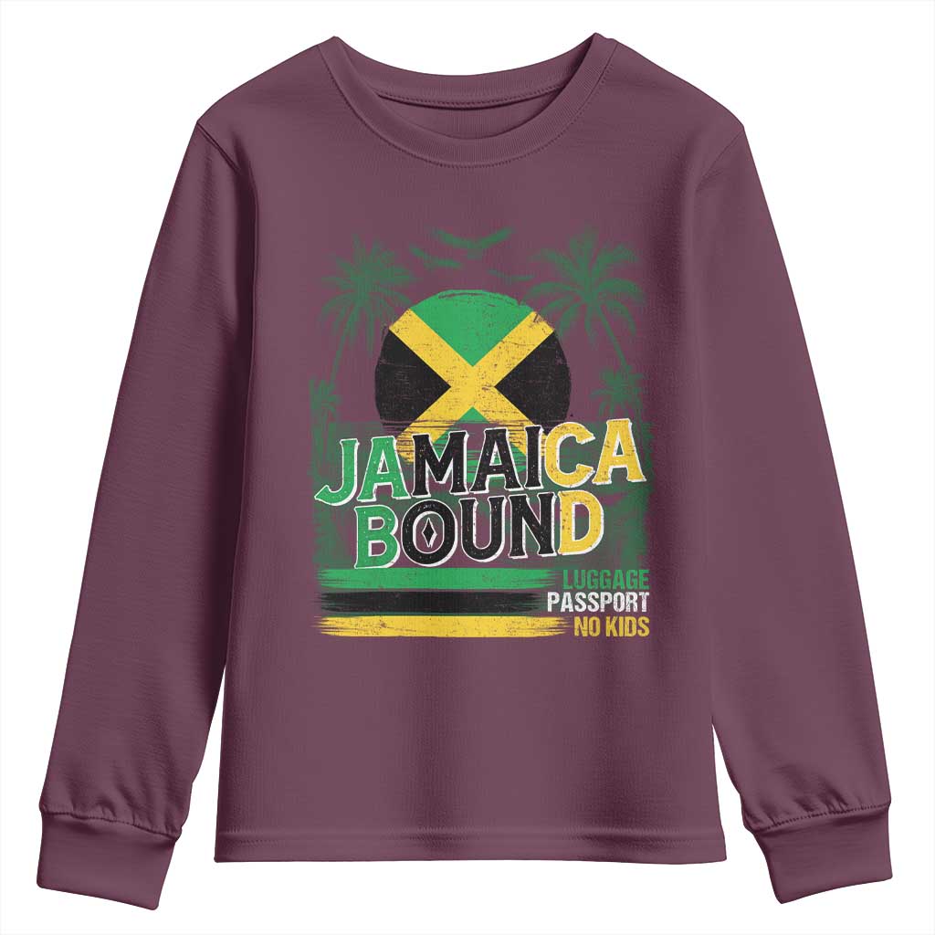 Jamaican Travel Youth Sweatshirt Straight Trippin Jamaica Vacation Retro - Wonder Print Shop