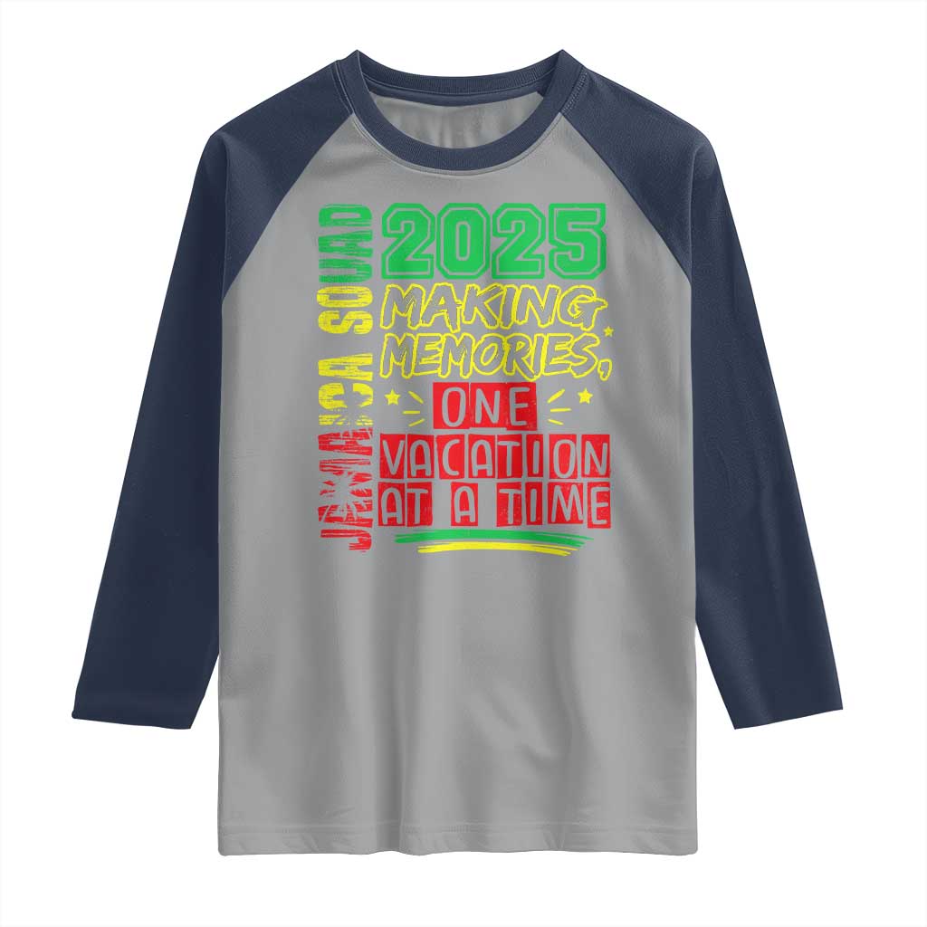 Vacation Jamaica 2025 Raglan Shirt Matching Family Jamaica Squad - Wonder Print Shop