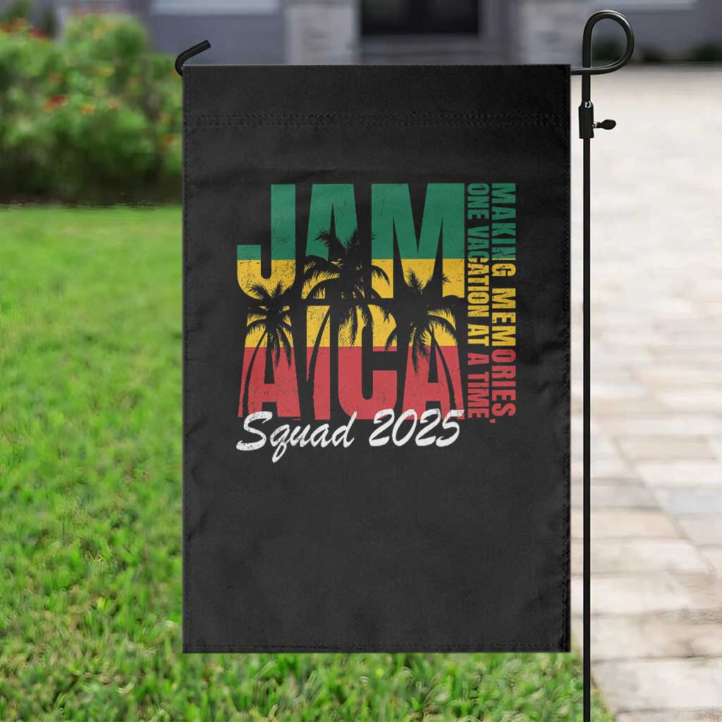 Family Vacation Jamaica 2025 Garden Flag Matching Girls Trip Jamaica Squad - Wonder Print Shop