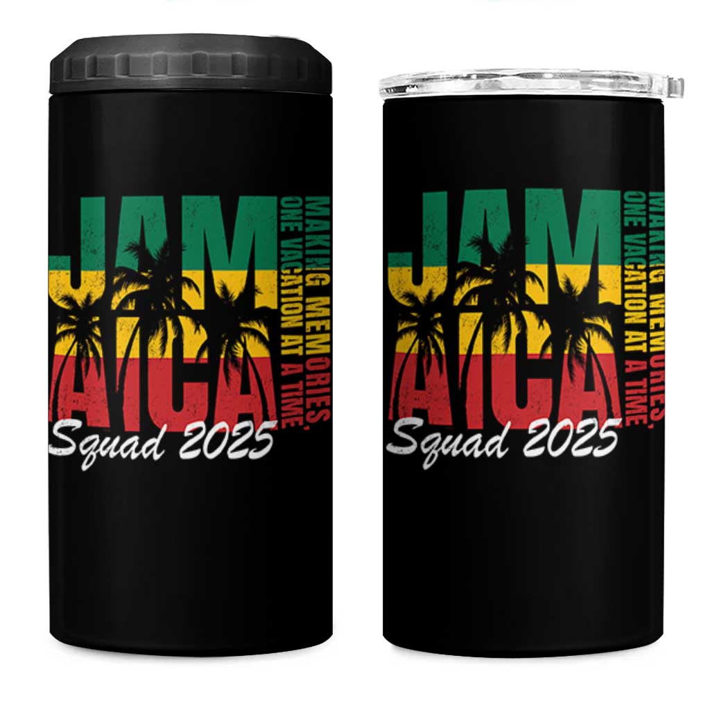 Family Vacation Jamaica 2025 4 in 1 Can Cooler Tumbler Matching Girls Trip Jamaica Squad - Wonder Print Shop