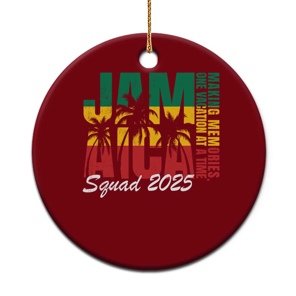 Family Vacation Jamaica 2025 Ceramic Ornament Matching Girls Trip Jamaica Squad - Wonder Print Shop