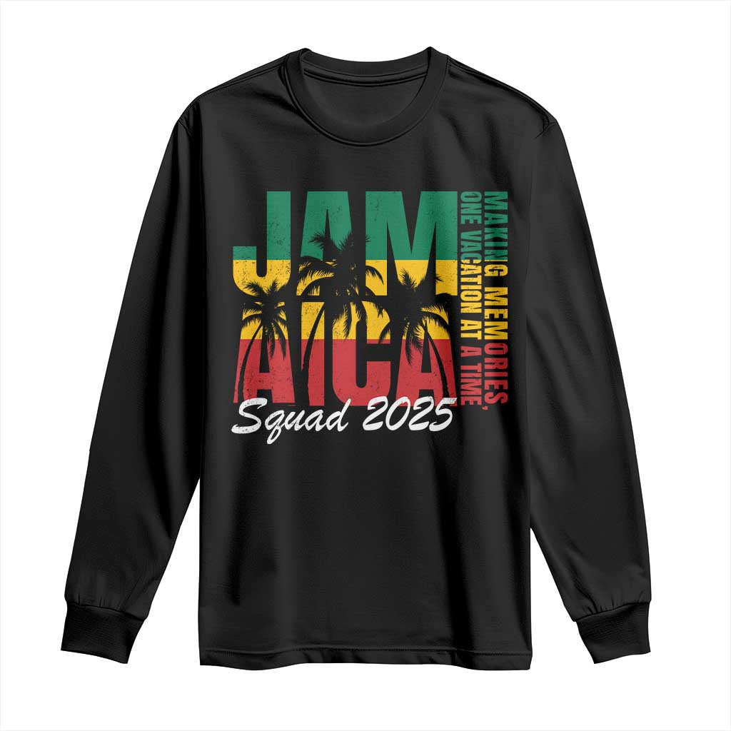 Family Vacation Jamaica 2025 Long Sleeve Shirt Matching Girls Trip Jamaica Squad - Wonder Print Shop