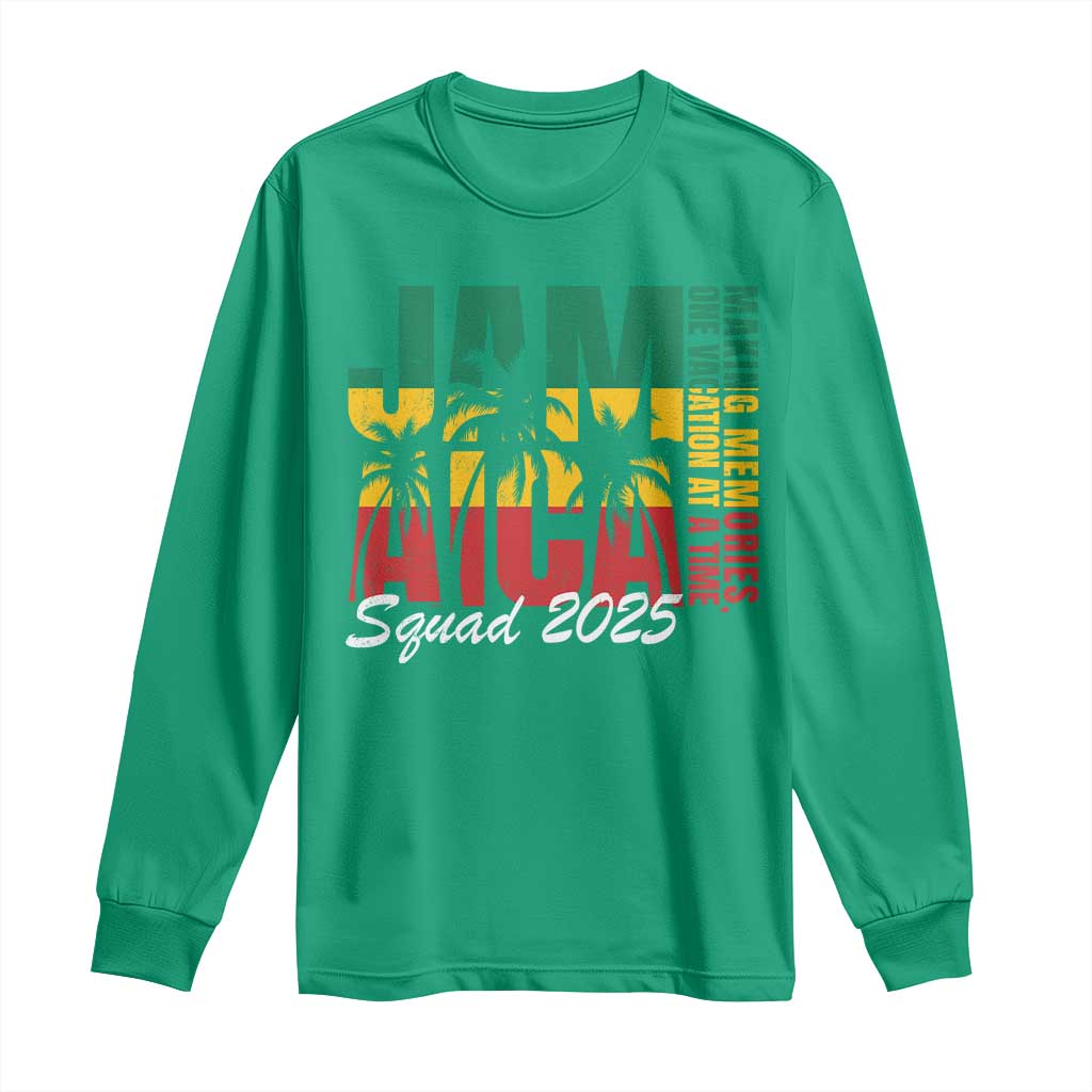 Family Vacation Jamaica 2025 Long Sleeve Shirt Matching Girls Trip Jamaica Squad - Wonder Print Shop