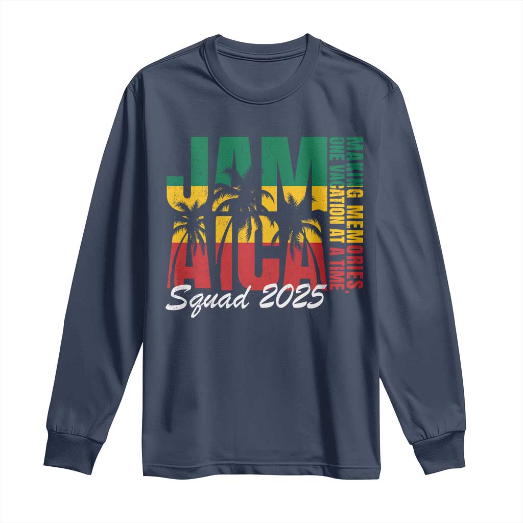 Family Vacation Jamaica 2025 Long Sleeve Shirt Matching Girls Trip Jamaica Squad - Wonder Print Shop