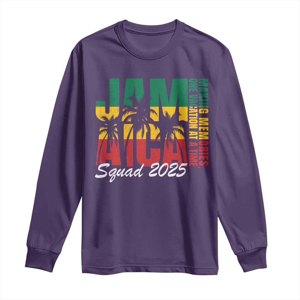 Family Vacation Jamaica 2025 Long Sleeve Shirt Matching Girls Trip Jamaica Squad - Wonder Print Shop