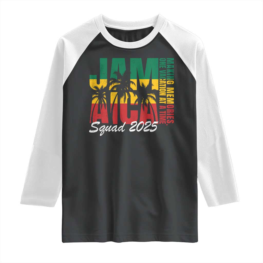 Family Vacation Jamaica 2025 Raglan Shirt Matching Girls Trip Jamaica Squad - Wonder Print Shop