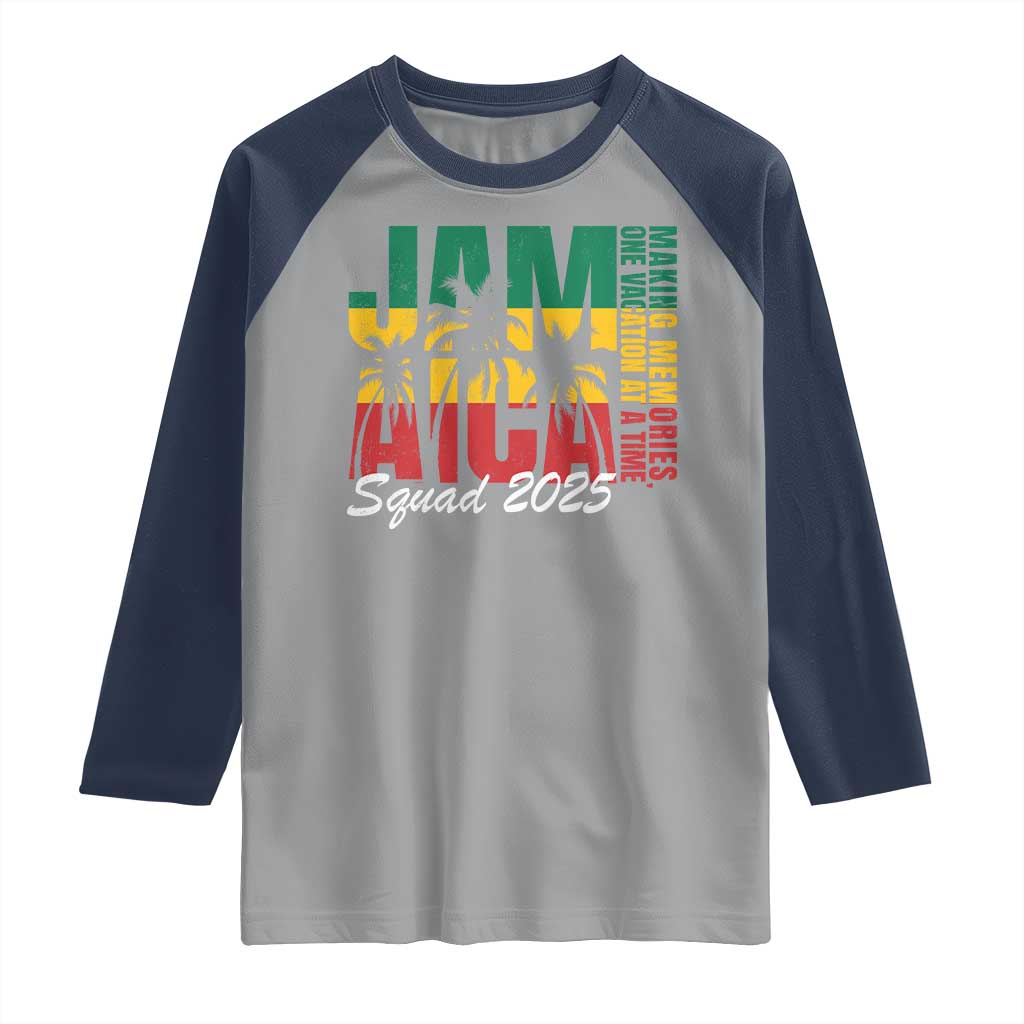 Family Vacation Jamaica 2025 Raglan Shirt Matching Girls Trip Jamaica Squad - Wonder Print Shop