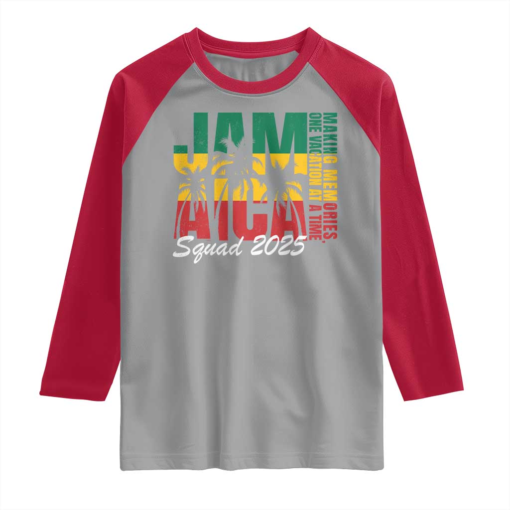 Family Vacation Jamaica 2025 Raglan Shirt Matching Girls Trip Jamaica Squad - Wonder Print Shop