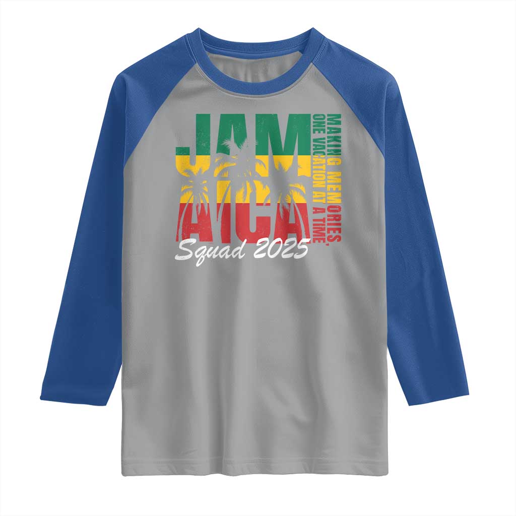 Family Vacation Jamaica 2025 Raglan Shirt Matching Girls Trip Jamaica Squad - Wonder Print Shop