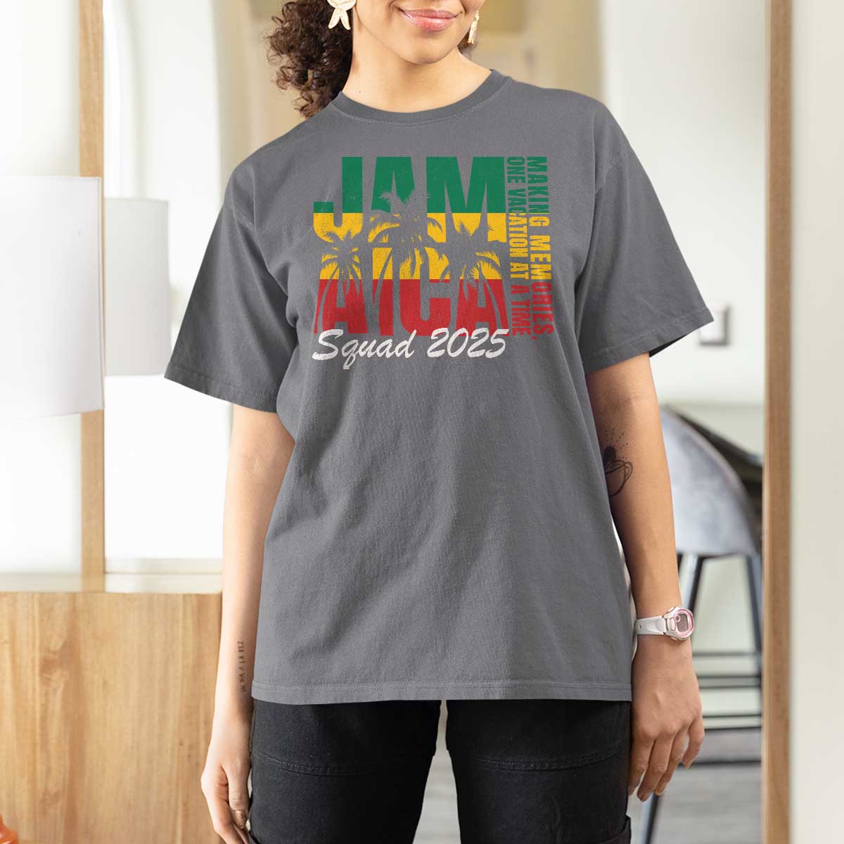 Family Vacation Jamaica 2025 T Shirt For Women Matching Girls Trip Jamaica Squad - Wonder Print Shop