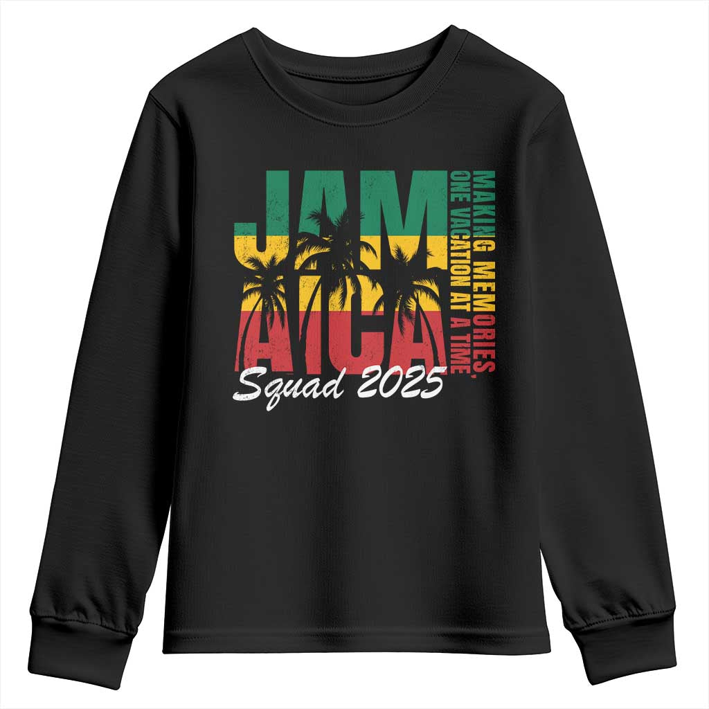Family Vacation Jamaica 2025 Youth Sweatshirt Matching Girls Trip Jamaica Squad - Wonder Print Shop