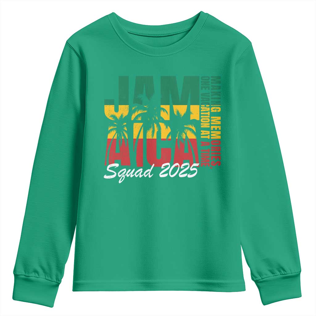 Family Vacation Jamaica 2025 Youth Sweatshirt Matching Girls Trip Jamaica Squad - Wonder Print Shop