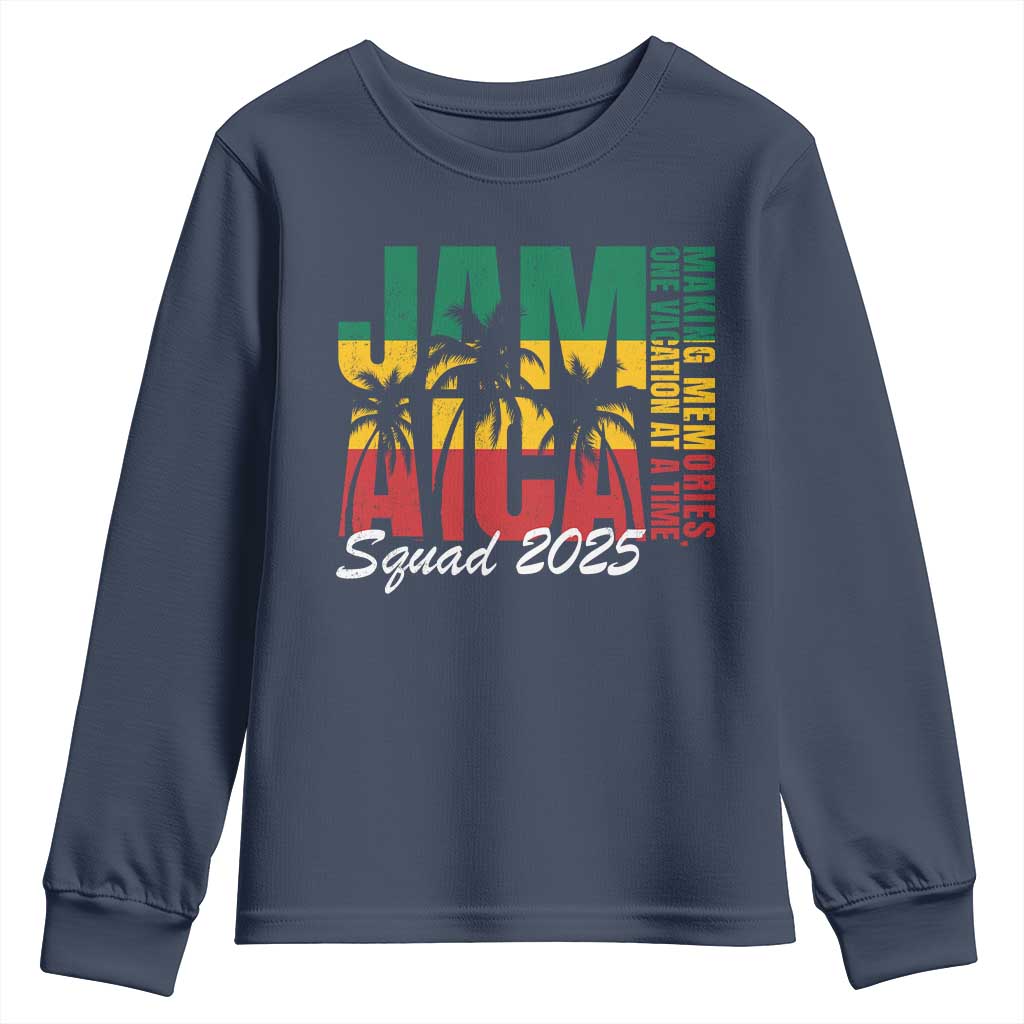 Family Vacation Jamaica 2025 Youth Sweatshirt Matching Girls Trip Jamaica Squad - Wonder Print Shop