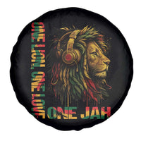 One Love Rasta Lion Spare Tire Cover Rastafari Reggae Jamaica Roots Lion of Judah Dreadlocks - Wonder Print Shop