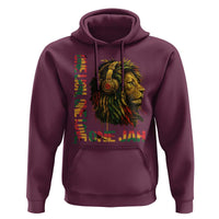One Love Rasta Lion Hoodie Rastafari Reggae Jamaica Roots Lion of Judah Dreadlocks - Wonder Print Shop