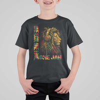 One Love Rasta Lion T Shirt For Kid Rastafari Reggae Jamaica Roots Lion of Judah Dreadlocks - Wonder Print Shop