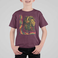 One Love Rasta Lion T Shirt For Kid Rastafari Reggae Jamaica Roots Lion of Judah Dreadlocks - Wonder Print Shop