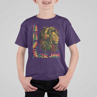 One Love Rasta Lion T Shirt For Kid Rastafari Reggae Jamaica Roots Lion of Judah Dreadlocks - Wonder Print Shop