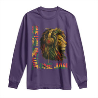 One Love Rasta Lion Long Sleeve Shirt Rastafari Reggae Jamaica Roots Lion of Judah Dreadlocks - Wonder Print Shop
