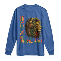 One Love Rasta Lion Long Sleeve Shirt Rastafari Reggae Jamaica Roots Lion of Judah Dreadlocks - Wonder Print Shop