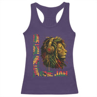 One Love Rasta Lion Racerback Tank Top Rastafari Reggae Jamaica Roots Lion of Judah Dreadlocks - Wonder Print Shop