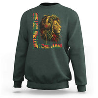 One Love Rasta Lion Sweatshirt Rastafari Reggae Jamaica Roots Lion of Judah Dreadlocks - Wonder Print Shop