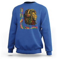 One Love Rasta Lion Sweatshirt Rastafari Reggae Jamaica Roots Lion of Judah Dreadlocks - Wonder Print Shop