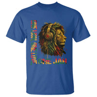 One Love Rasta Lion T Shirt Rastafari Reggae Jamaica Roots Lion of Judah Dreadlocks - Wonder Print Shop